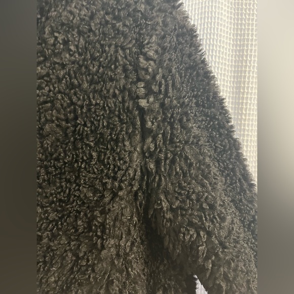 ZARA TRF Sherpa/Teddy Bomber Jacket Black Size L - Picture 9 of 16